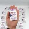 Marturie nunta personalizata, tema mov lila, cu magnet, 80x45mm ILIF406025 (3)