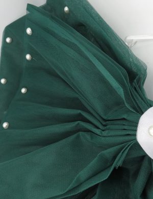 Decor masina pentru nunta, Funda Tulle verde – ILIF406029