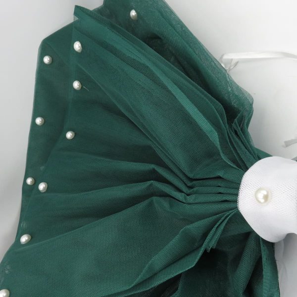 Decor masina pentru nunta, Funda Tulle verde ILIF406029 (7)