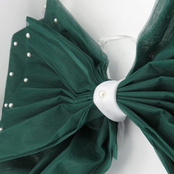 Decor masina pentru nunta, Funda Tulle verde ILIF406029 (8)