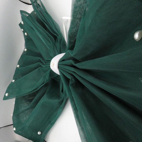 Decor masina pentru nunta, Funda Tulle verde ILIF406029 (9)