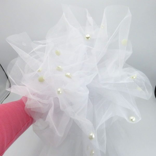 Decor masina pentru oglinzi, pompon alb ILIF406031 (1)