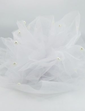 Decor masina pentru oglinzi, pompon alb – ILIF406031