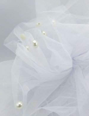 Decor masina pentru oglinzi, pompon alb – ILIF406031