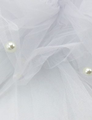 Decor masina pentru oglinzi, pompon alb – ILIF406031