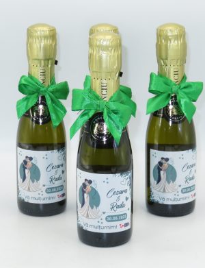 Marturie nunta, Sticluta Vin Spumant – personalizata – ILIF407002
