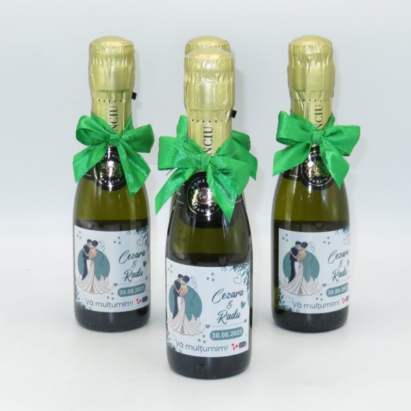 Marturie nunta, Sticluta Vin Spumant - personalizata - ALIF407002 - imagine 5