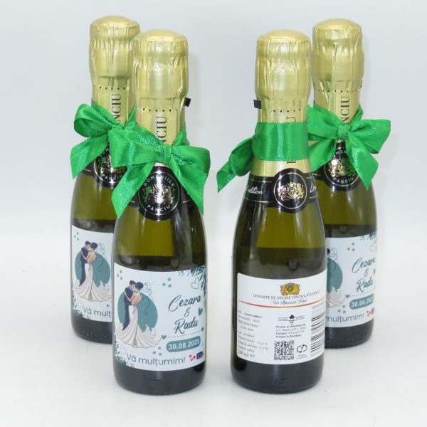 Marturie nunta, Sticluta Vin Spumant - personalizata - ALIF407002 - imagine 15