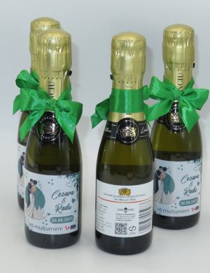Marturie nunta, Sticluta Vin Spumant – personalizata – ILIF407002