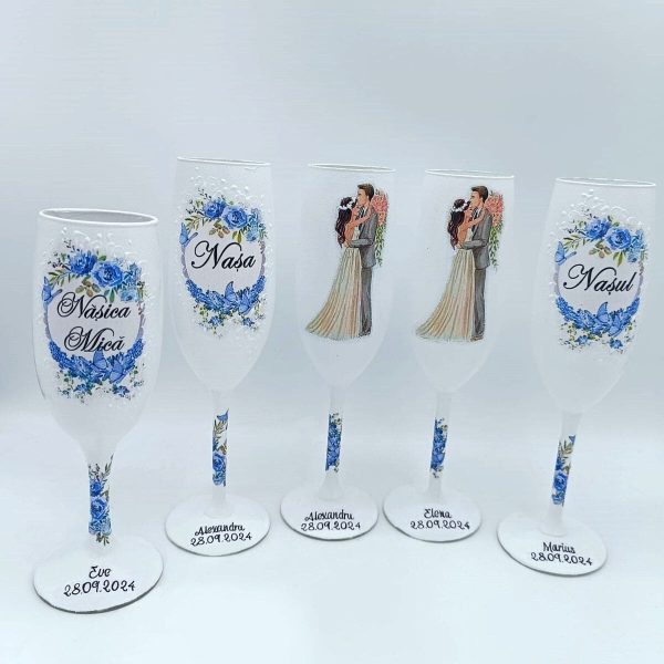 Set 5 pahare personalizate pentru miri, nasi si nasa mica FEIS407025 (2)