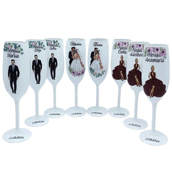 Set 8 pahare personalizate pentru miri, nasi & mosi FEIS407011 (1)