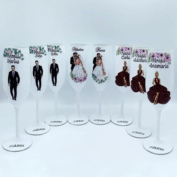 Set 8 pahare personalizate pentru miri, nasi & mosi FEIS407011 (2)