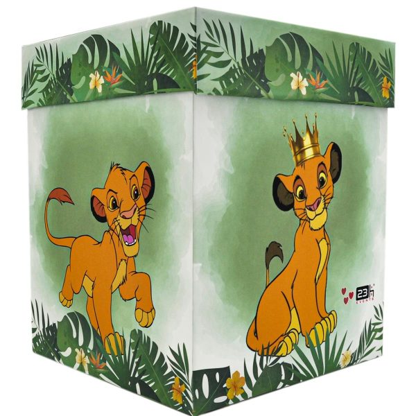 cutie bani dar botez personalizata cu jungle si leul simba 3