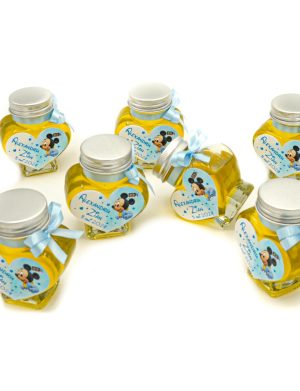 Mărturii dulci cu miere, baby Mickey mouse, bleo, handmade Iubire, borcan 90 gr – MIBC407016