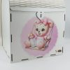 Cutie Dar Botez, Fetita, din placaj lemn, dim. 26x26x31 cm ILIF408021 (1)
