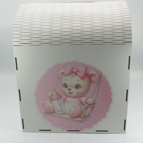 Cutie Dar Botez, Fetita, din placaj lemn, dim. 26x26x31 cm ILIF408021 (5)