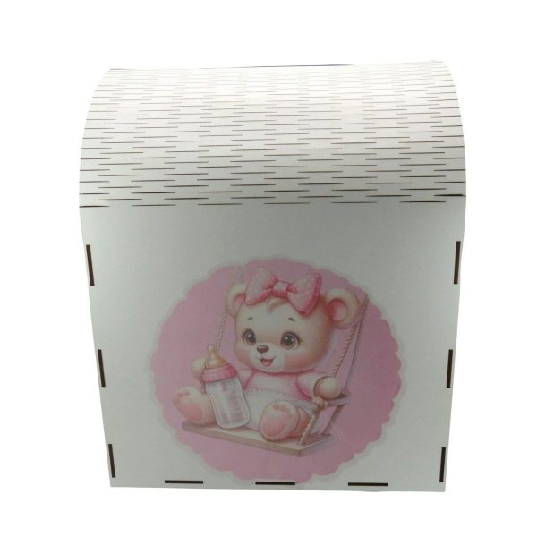 Cutie Dar Botez, Fetita, din placaj lemn, dim. 26x26x31 cm ILIF408021 (6)