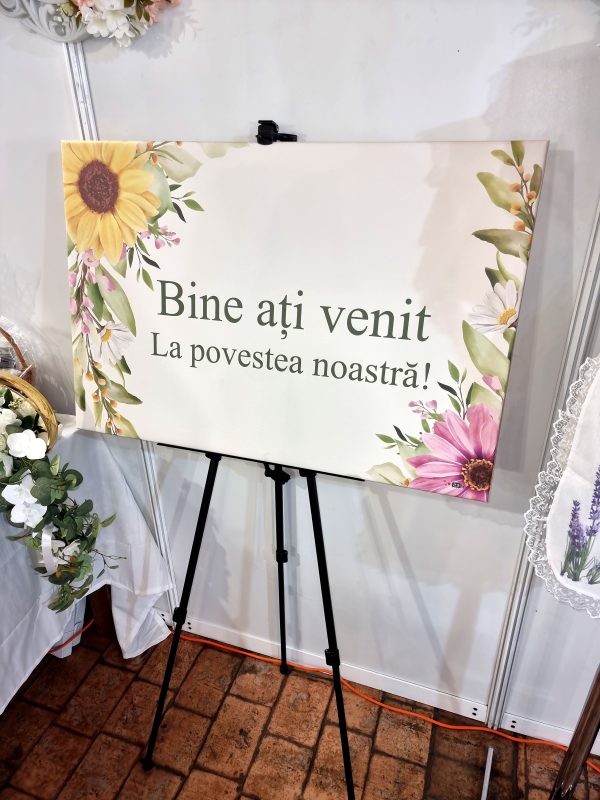 Tablou Bine ati Venit nunta, Nepersonalizat, Floarea soarelui, dim. 94 ×55 cm ILIF408009 (3)