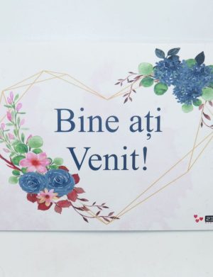 Tablou Bine ati venit nunta, Nepersonalizat, Inima dim. 400×300 mm – ILIF408006