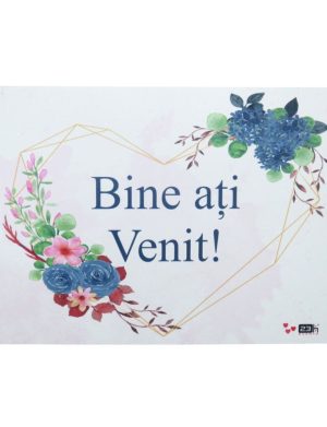 Tablou Bine ati venit nunta, Nepersonalizat, Inima dim. 400×300 mm – ILIF408006