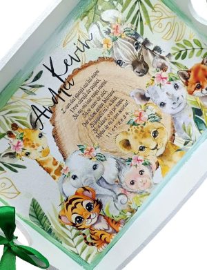 Set Tavita Mot (turta), Wild Animals, model personalizat cu 8 piese – FEIS409002