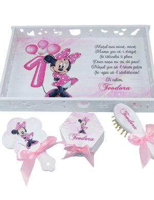 Tavita mot fetita, Minnie, model personalizat cu 4 piese – ILIF409018