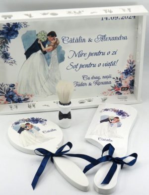 Set Gatitul Miresei, Navy Blue, model personalizat, 3 piese – ILIF409015