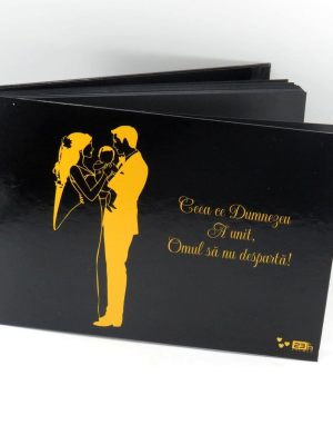 Guest Book – carte mesaje invitati, model deosebit negru, Familie – ILIF410002