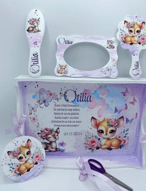 Set Tavita Mot (turta), Caprioara, model personalizat cu 6 piese – FEIS411003