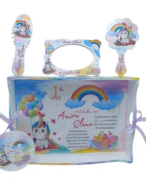 Set Tavita Mot (turta), Rainbow, model personalizat cu 5 piese – FEIS410007