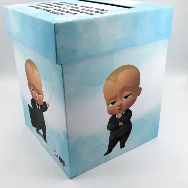 Cutie dar (bani) botez, nepersonalizata, design Boss Baby, bleu, dim. 21x21x26 cm MIBC411004 (3)