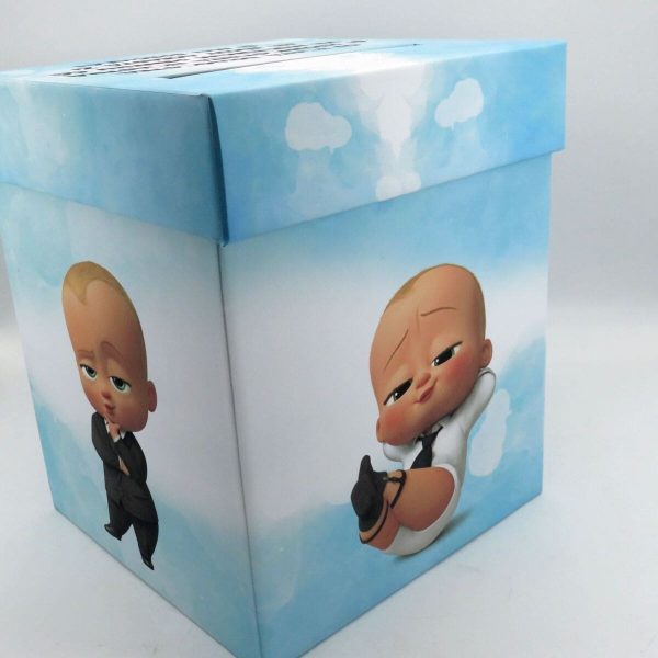 Cutie dar (bani) botez, nepersonalizata, design Boss Baby, bleu, dim. 21x21x26 cm MIBC411004 (4)