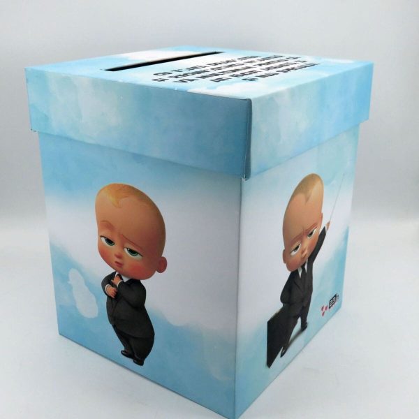 Cutie dar (bani) botez, nepersonalizata, design Boss Baby, bleu, dim. 21x21x26 cm MIBC411004 (7)