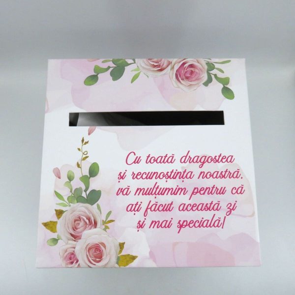 Cutie dar (bani) nunta & botez, nepersonalizata,Miri si Bebe, roz, dim. 21x21x26 cm MIBC411009 (4)