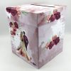 Cutie dar (bani) nunta, nepersonalizata, design floral grena, dim. 21x21x26 cm MIBC411011 (1)
