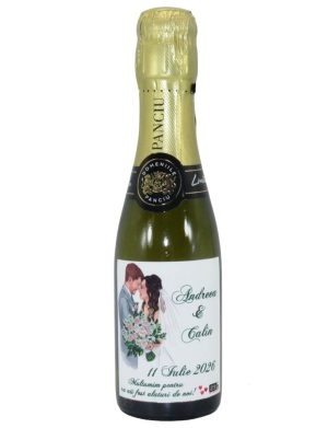 Marturie nunta, Sticluta Vin Spumant – personalizata – ILIF411020