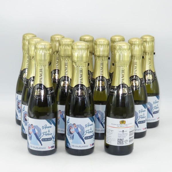Marturie nunta, Sticluta Vin Spumant - personalizata - ILIF411014 - imagine 8