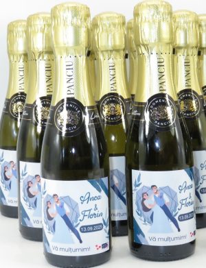 Marturie nunta, Sticluta Vin Spumant – personalizata – ILIF411014