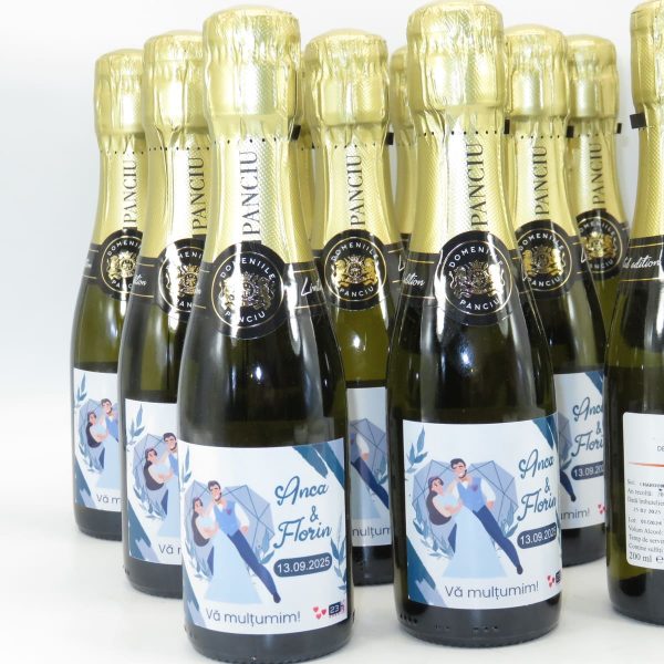 Marturie nunta, Sticluta Vin Spumant - personalizata - ILIF411014 - imagine 3