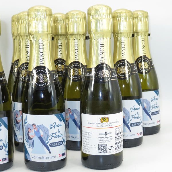 Marturie nunta, Sticluta Vin Spumant - personalizata - ILIF411014 - imagine 4
