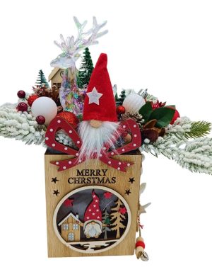 Ornament Handmade de Craciun pe suport de lemn – Merry Christmas – FEIS411010