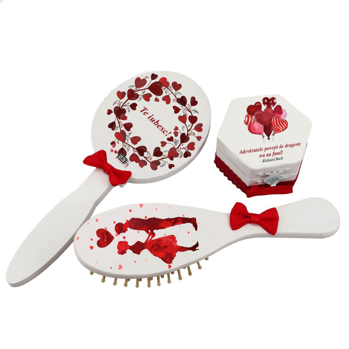 Cadou Iubită Dragobete Valentines Day set 3 piese Te Iubesc m2 ILIF501063