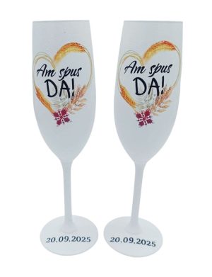 Pahare Save the Date personalizate, model Tradițional, set 2 buc. – FEIS502001