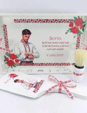 Set gătit mire, Tradițional m1, tăviță personalizată 3 piese – ILIF501045