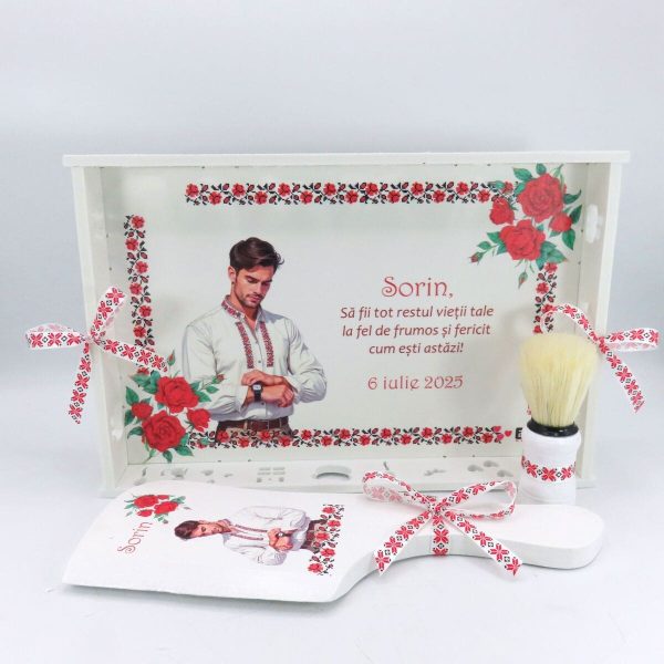 Set gătit mire, Tradițional m1, tăviță personalizată 3 piese – ILIF501045 - imagine 3