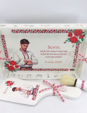 Set gătit mire, Tradițional m1, tăviță personalizată 3 piese – ILIF501045