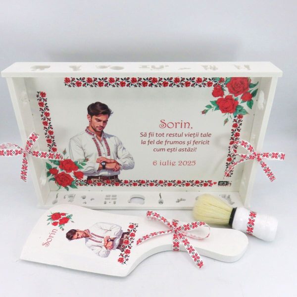 Set gătit mire, Tradițional m1, tăviță personalizată 3 piese – ILIF501045 - imagine 5