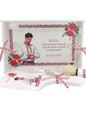 Set gătit mire, Tradițional m1, tăviță personalizată 3 piese – ILIF501045