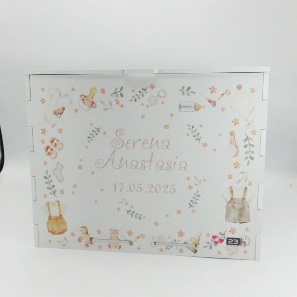 Cutie dar botez, Puritate, model personalizat, 27x20x21cm ILIF502023 (1)