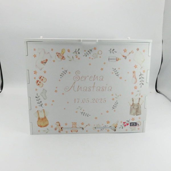 Cutie dar botez, Puritate, model personalizat, 27x20x21cm ILIF502023 (2)